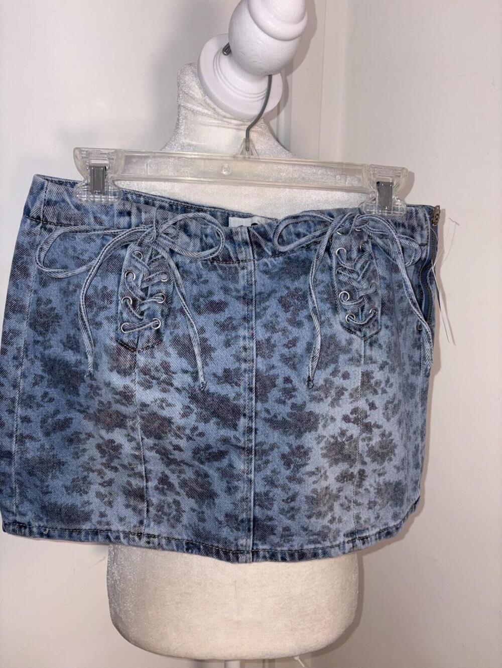 PTCL Nordstrom Dual Tie Dental M Mini Skirt Faded Floral NWT Medium Side Zip